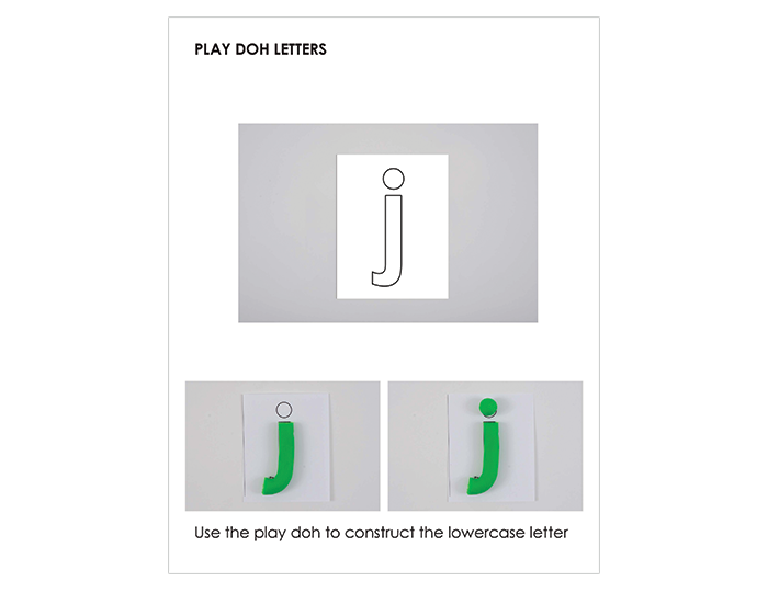 J - Play Doh Letter